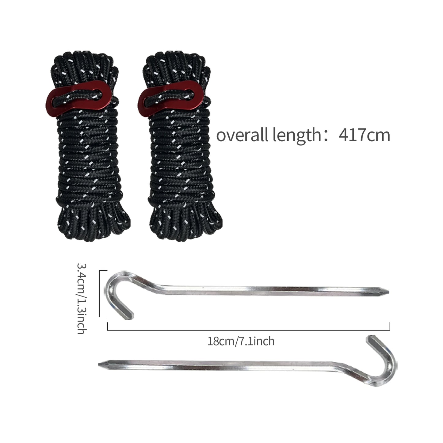 2.3M Aluminum Alloy Adjustable Camping Tarp Poles Telescoping Portable Adjustable Tent Poles for Beach Camping Shelter Awning Peaceful Pleasures Health and Wellness Rope Pegs tools