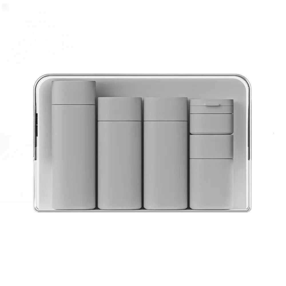 Travel Bottles Set, Silicone Squeezable Containers, Refillable Travel Accessories for Conditioner, Shampoo, Lotion & Body Peaceful Pleasures Health and Wellness Grey