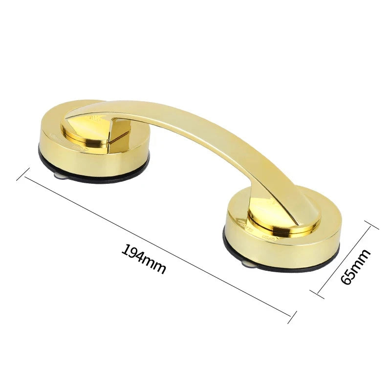 No-Drill Suction Cup Grab Bar | Bathroom Safety Handle 1–2 Pack