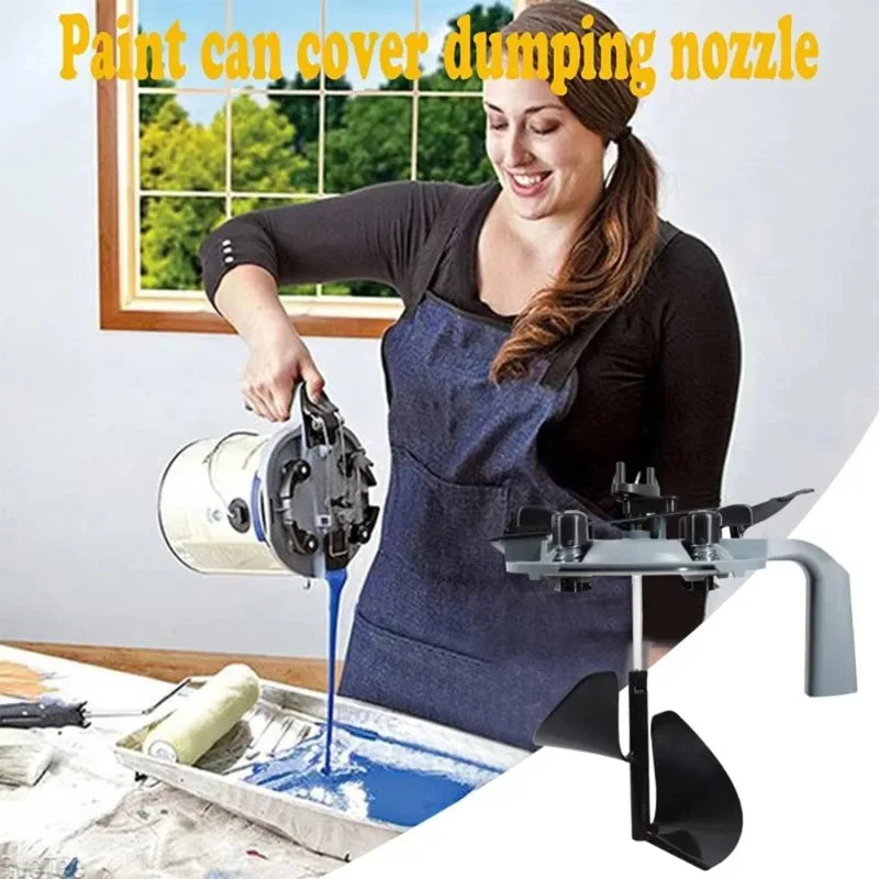 Mixing Mate Paint Can Lid with Spout Mess-Free Handle Paint Slurry Mixer Stirrer Tool for 1L 4L Cans Coating Mixing Slurry Cover Peaceful Pleasures Health and Wellness