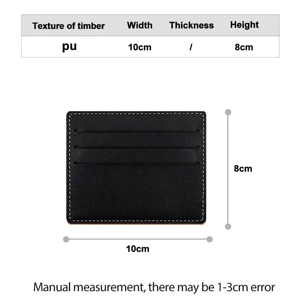 Slim PU Card Holder with Clear ID Window | Unisex Wallet