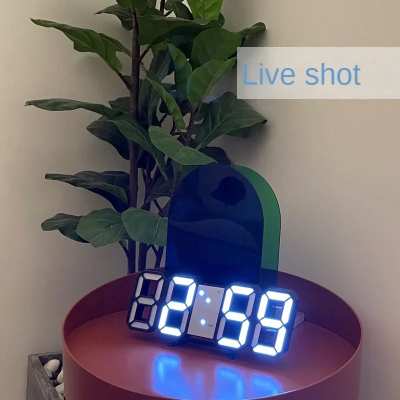 LED Digital Alarm Clock – Wall & Desk Display | Calendar LED Alarm Clock Peaceful Pleasures Health and Wellness