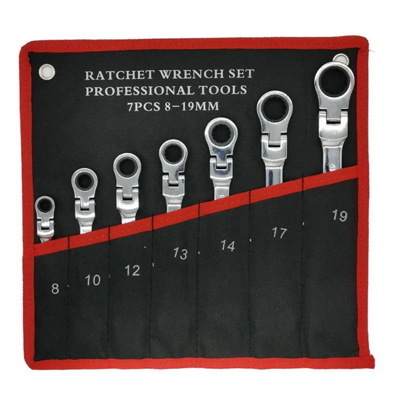A36T-7PCS Ratcheting Wrench Set Standard Metric Combination Ratchet Wrenches Set For Car Repair And Household Repair Peaceful Pleasures Health and Wellness