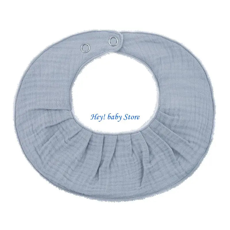 Newborn Cotton Bandana Bib – Adjustable Button Burp Cloth