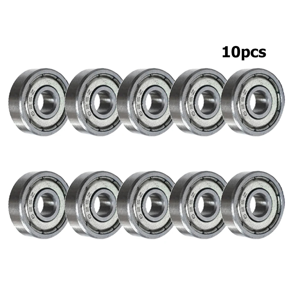 10pcs Miniature Bearings 5x16x5mm 625ZZ Miniature Ball Bearing Deep Groove Shielded Bearing Carbon Steel for Skateboard Scooter Peaceful Pleasures Health and Wellness