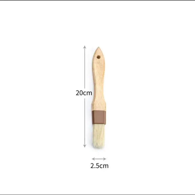 Wooden Handle Bristle Pastry & BBQ Basting Brush | Flat Baking