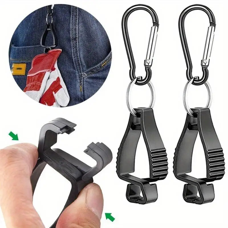 2Pcs Glove Clips with Metal Carabiner Anti-Lost Glove Holders for Work Gloves Outdoor Safety Gear Storage Clips Peaceful Pleasures Health and Wellness