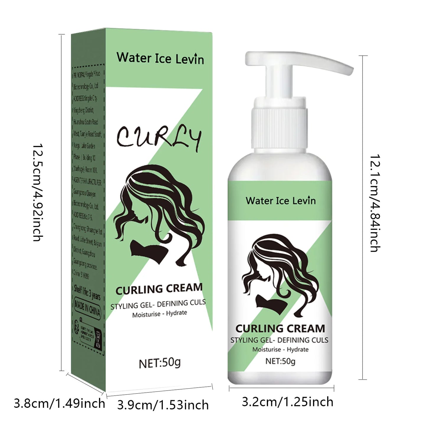 Curling Cream Styling Gel | Curl Defining & Moisturizing | Curly Hair Care 50g Peaceful Pleasures Health and Wellness