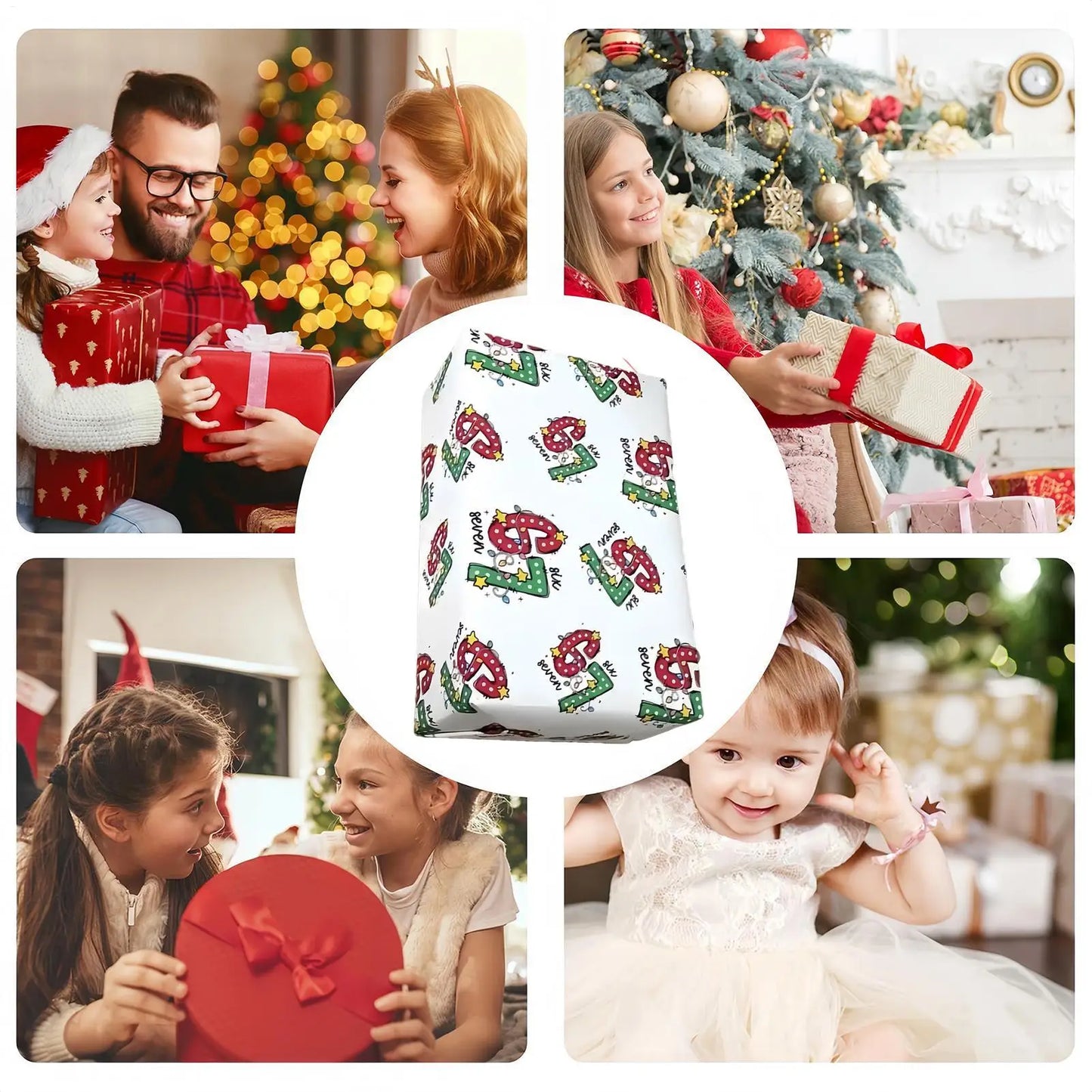 Christmas Wrapping Paper Set – 20 Festive Holiday Sheets Holiday Wrapping Paper Peaceful Pleasures Health and Wellness