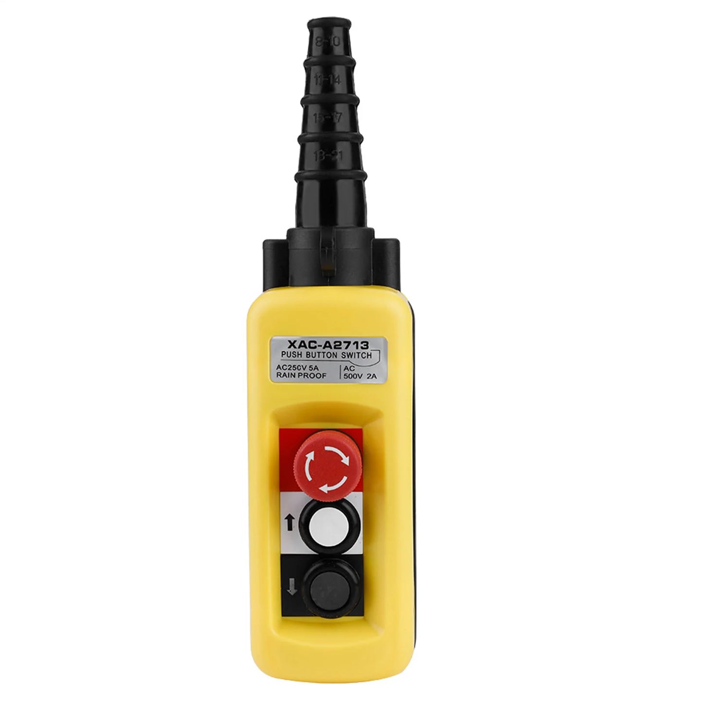 Crane Chain Hoist Push Button Switch Lifting Pendant Controller with Emergency Stop Hoist Controller Hoist Control System Peaceful Pleasures Health and Wellness A Other