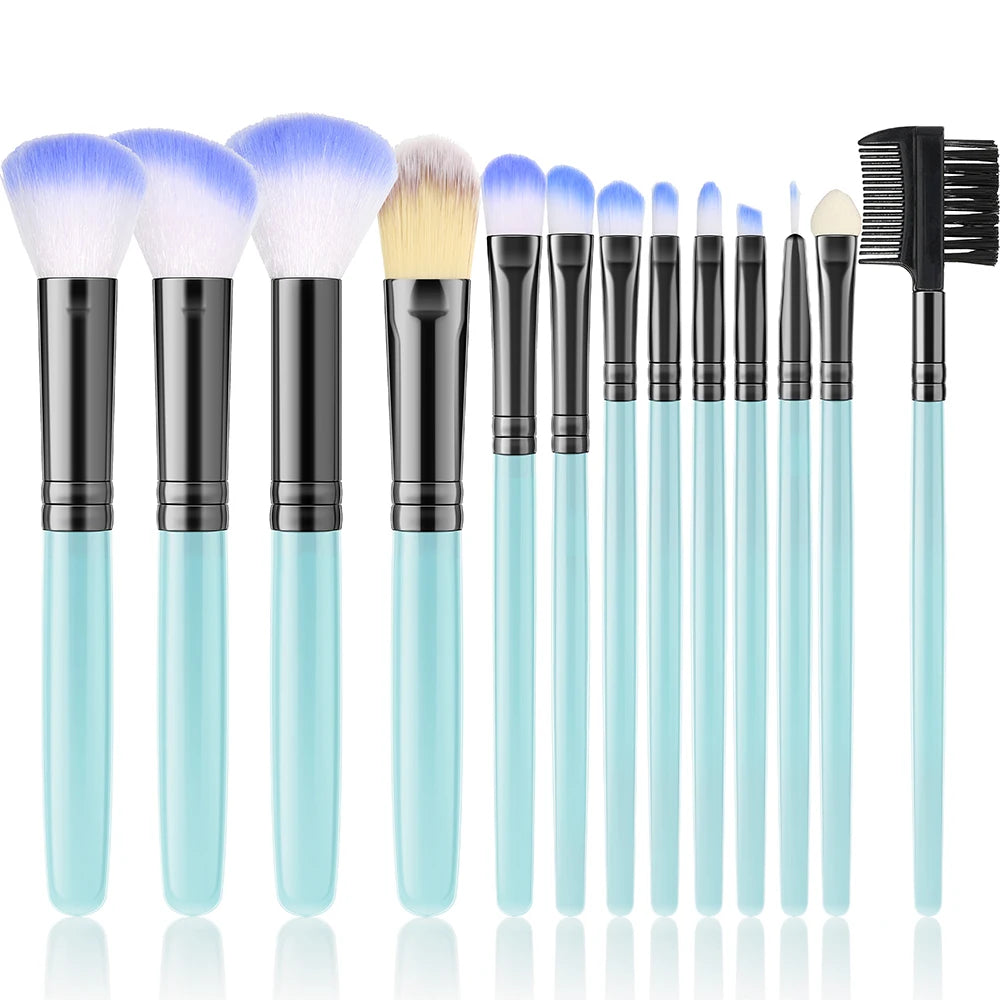 RUNTOIN 13-Piece Makeup Brush Set – Soft Fluffy Travel Kit