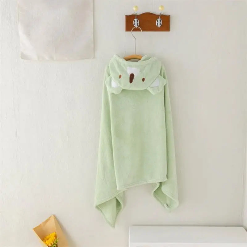 Kids Hooded Bath Towel | Soft Coral Fleece Baby Bathrobe 4–6Y