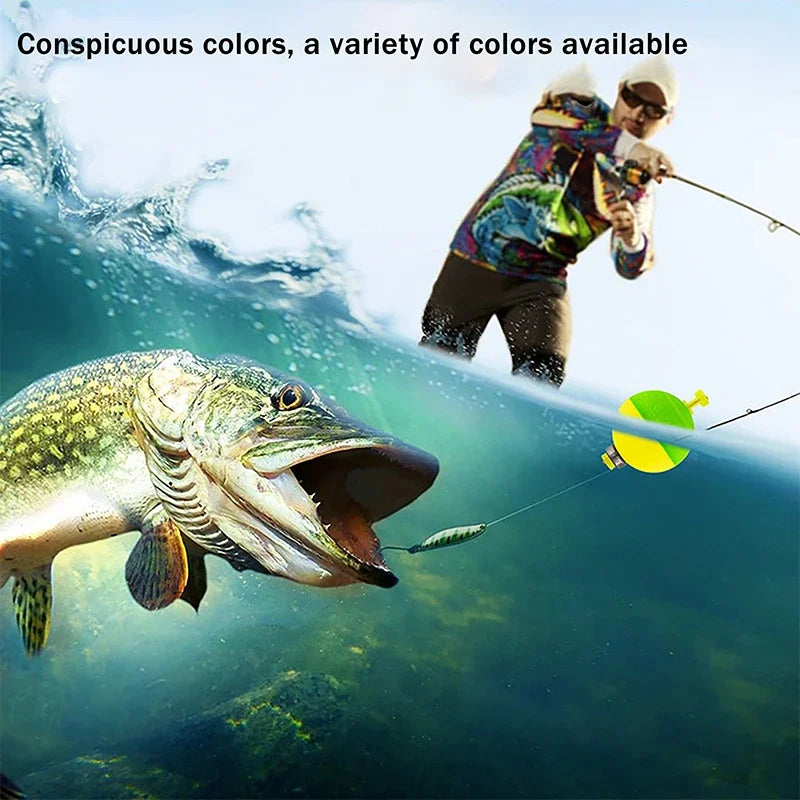 5-Pack Snap-On Fishing Bobber Floats – Weighted EVA Foam