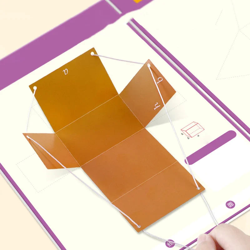 Pull-String 3D Geometry Book – Volume & Surface Area Formulas