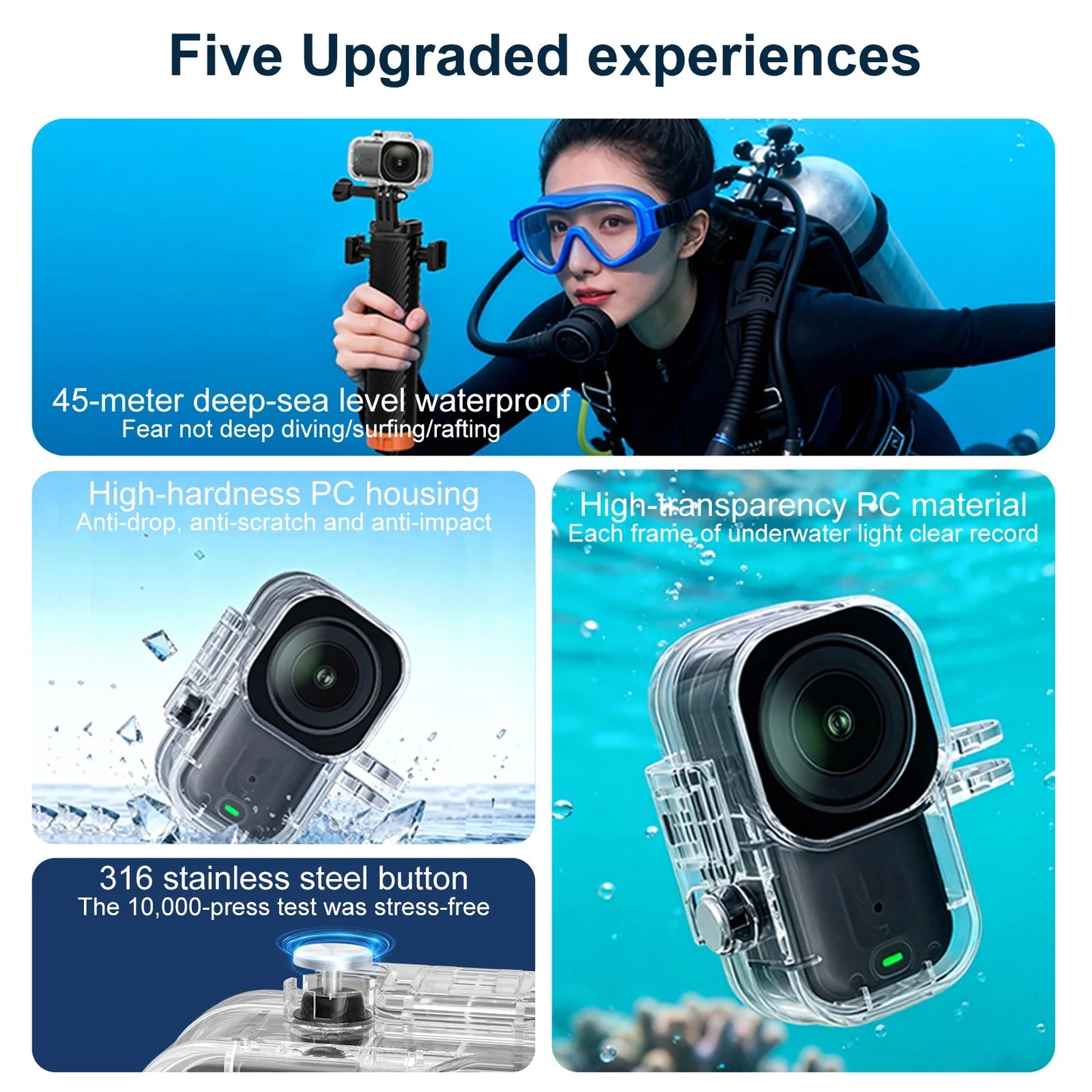 60M Waterproof Dive Housing Case for DJI Osmo Nano