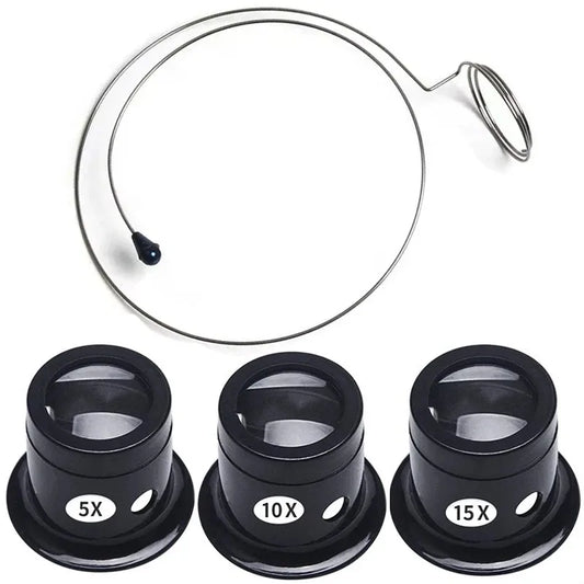 4-Piece Eye Loupe Magnifying Glass Set – Jewelry & Watch Magnifier Loupe Set Peaceful Pleasures Health and Wellness