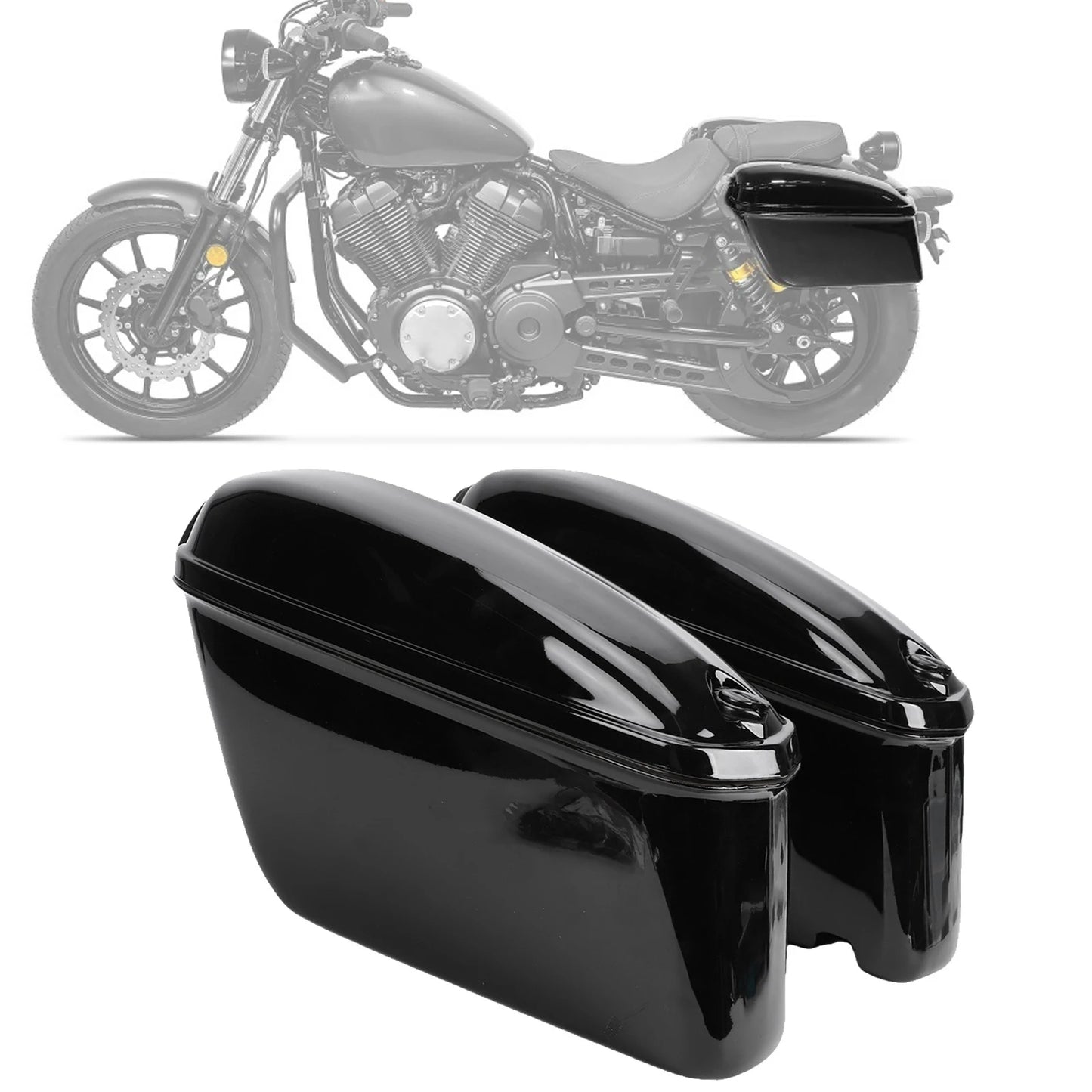 Motorcycle Hard Saddle Bags 22L Locking Side Boxes for Suzuki