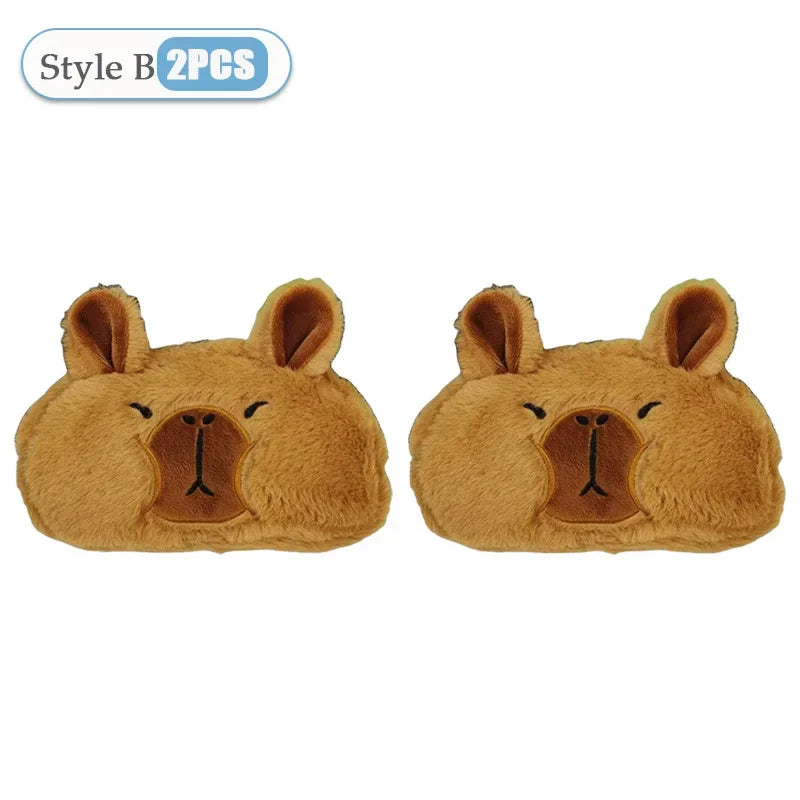 Kids Cute Capybara Plush Pencil Case – Large Capacity Pouch