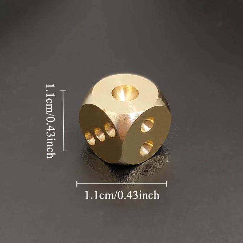 Elegant Brass Dice Carved Board Game Set, Perfect for Bar Games & Tabletop Fun, Unique Gift Idea for Gamers & Collectors Peaceful Pleasures Health and Wellness