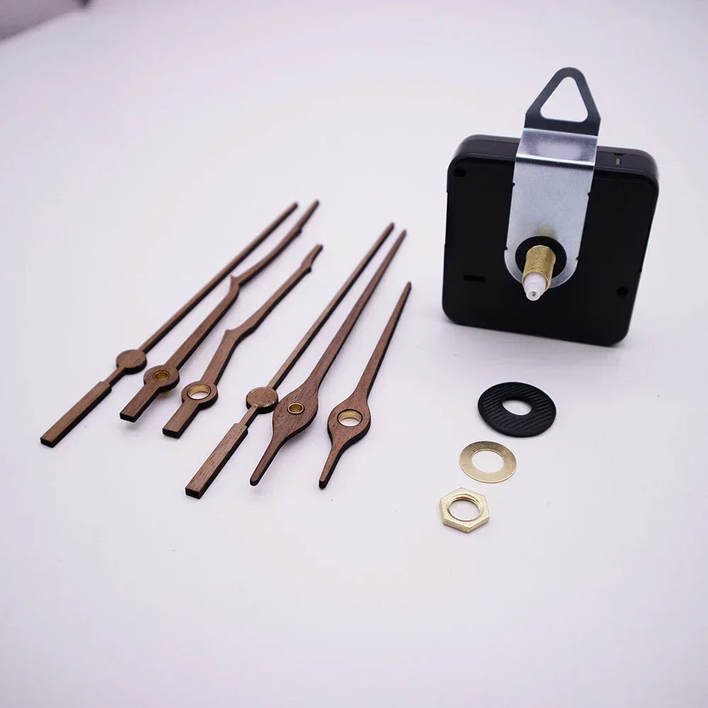 Black Walnut Traced Replacement Hands Atomic Quartz Silent Controlled Wall Clock Movement Mechanism DIY Set Accessories Peaceful Pleasures Health and Wellness