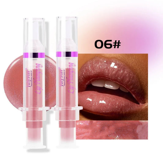 2-Pack Pearlescent Lip Oil Gloss – Glitter Glaze Moisturizer Lip Oil Gloss Oasis Select