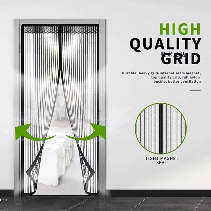 Magnetic Auto-Close Door Mesh Screen | Bug & Insect Curtain