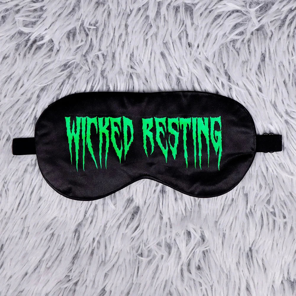 Spooky Gothic Witch Halloween Sleep Eye Mask | Party Gift Halloween Sleep Mask Peaceful Pleasures Health and Wellness CEye Masks 1PCS 12X23cm