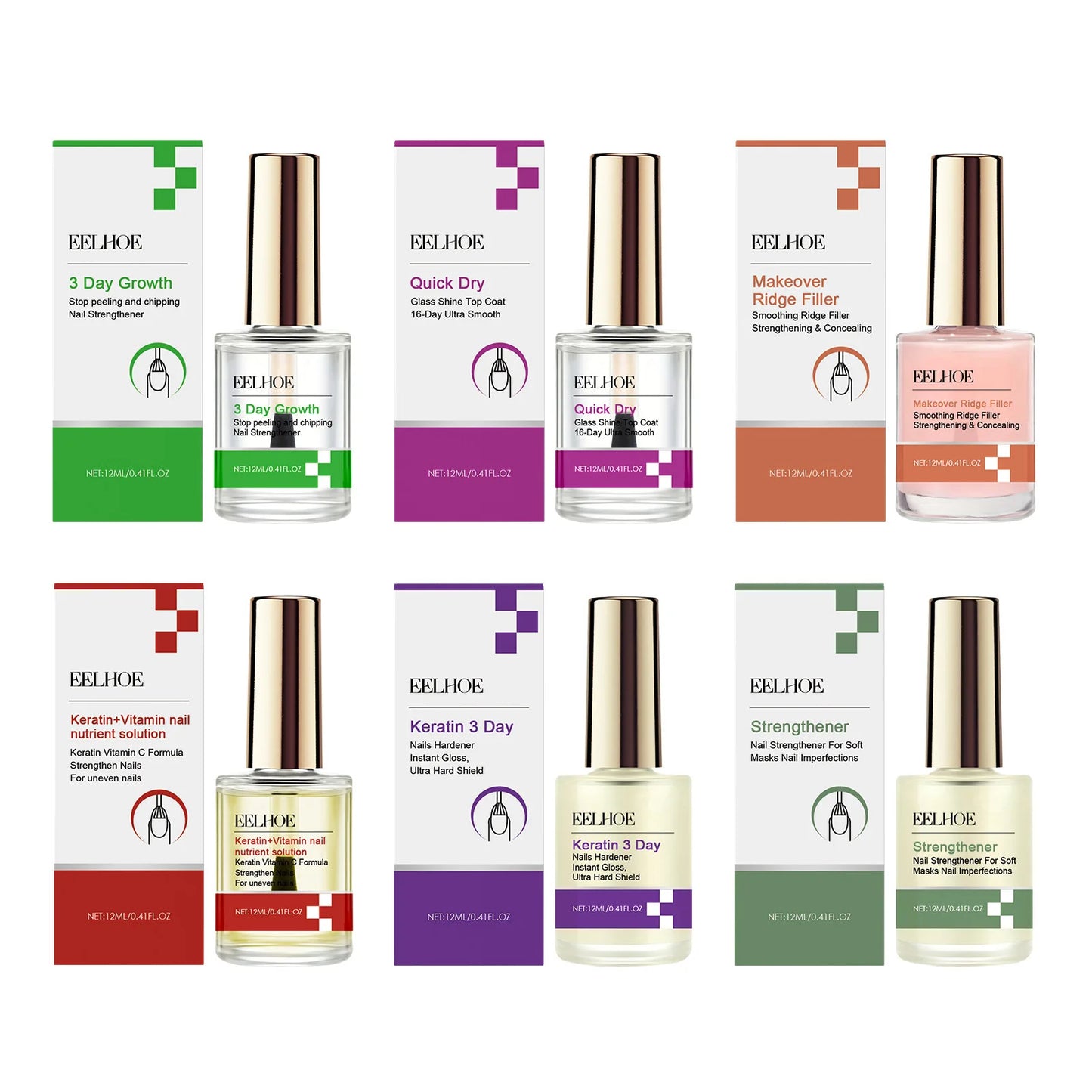 EELHOE Keratin Nail Repair Serum | Strengthening & Growth 12ml