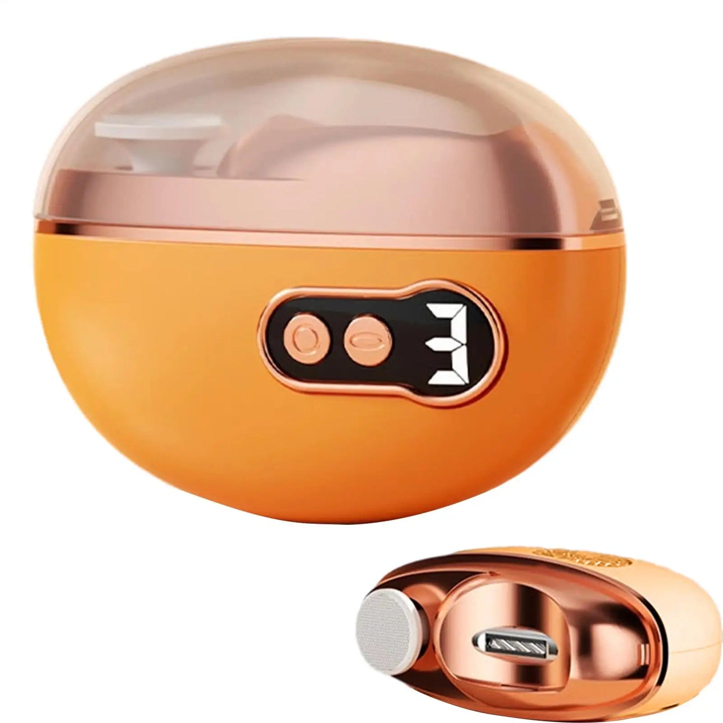 Electric Nail Clipper 3-Speed LED Light & Scraps Storage Trimmer