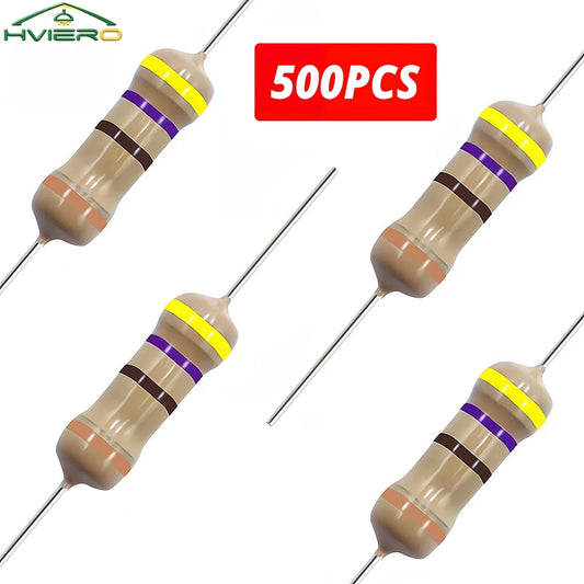 500pcs 470 Ohm 1/4W Metal Film Resistors for LED & DIY Circuits Electronic Resistors Oasis Select Default Title