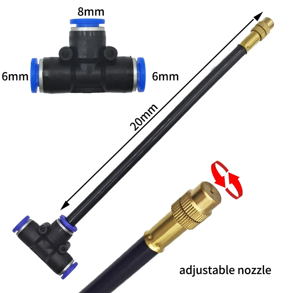 DIY Free Bending Universal Spray Kit For Greenhouse Garden Flowers Plant Watering Irrigation Patio Misting Cooling Peaceful Pleasures Health and Wellness