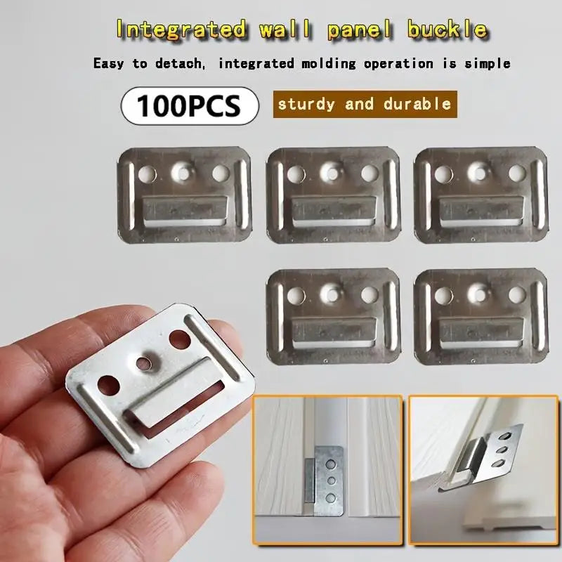 New 100Pcs WPC Wall Panel Clips Metal Clip For Wpc Wall And Ceiling Fluted Cladding Clip Only Indoor And Outdoor Various Peaceful Pleasures Health and Wellness