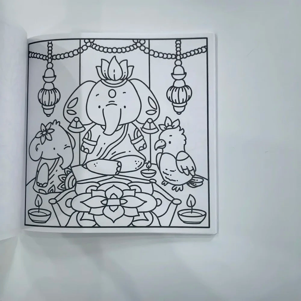 Cozy Escapes Cute Coloring Book Stress Relief Art Drawing Perfect