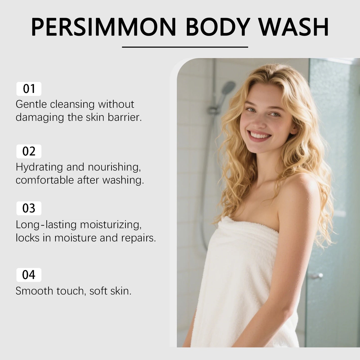 Persimmon Nourishing Body Shower Gel | Moisturising & Deodorizing