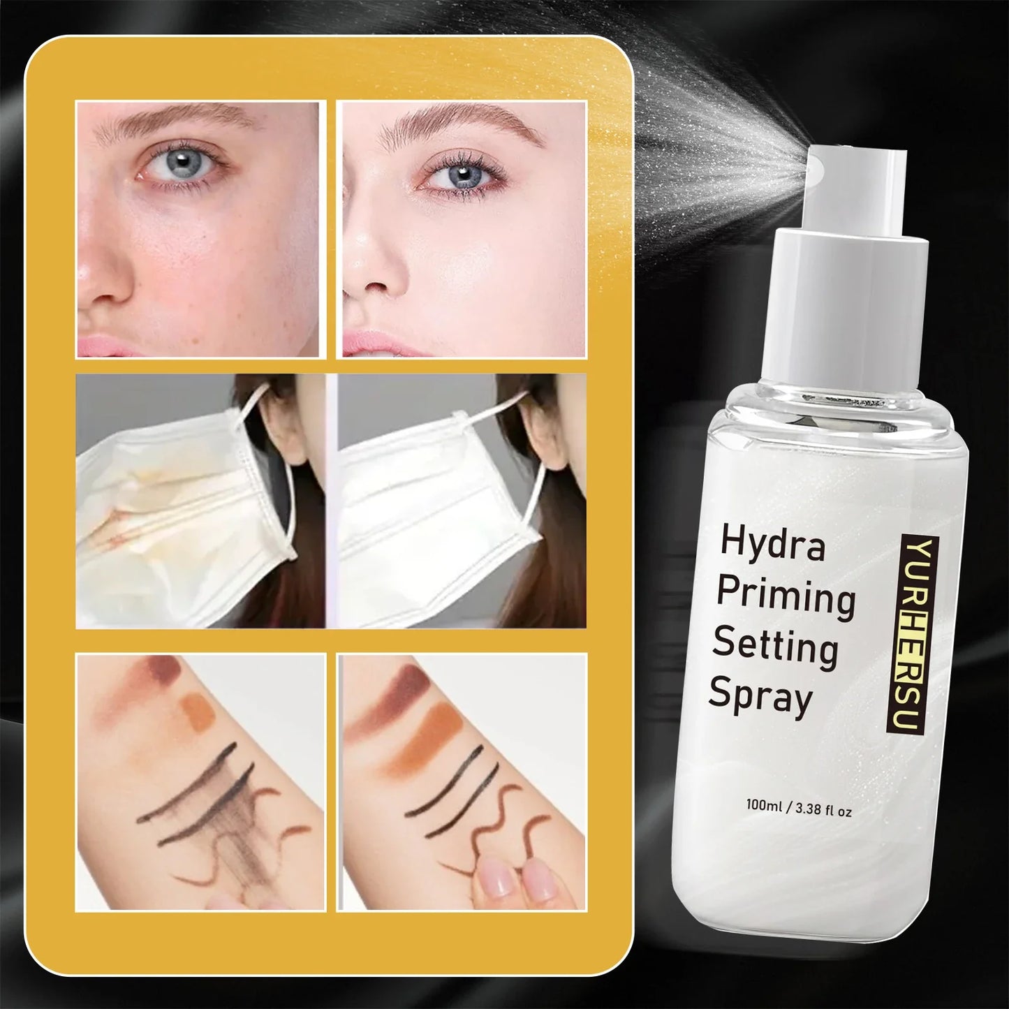 YURHERSU Quicksand Makeup Setting Spray – Waterproof 100ml