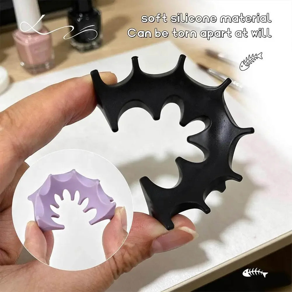 Soft Silicone Nail Pen Holder Brush Rack Shelf UV Gel Brush Display Stand Makeup Painting Pen Rest Organizer Nail Art Manicure Peaceful Pleasures Health and Wellness