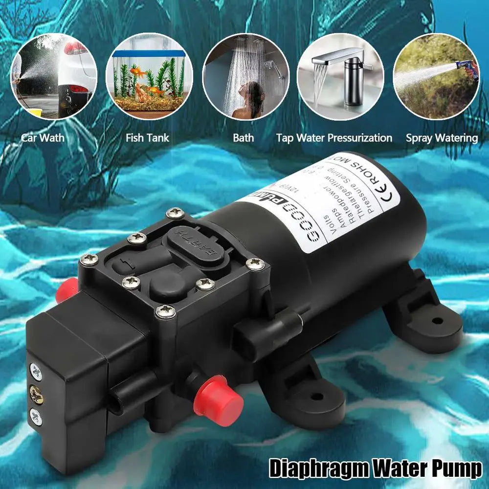 70W 130PSI Diaphragm Self-Priming Water Pump DC12V 6L/Min