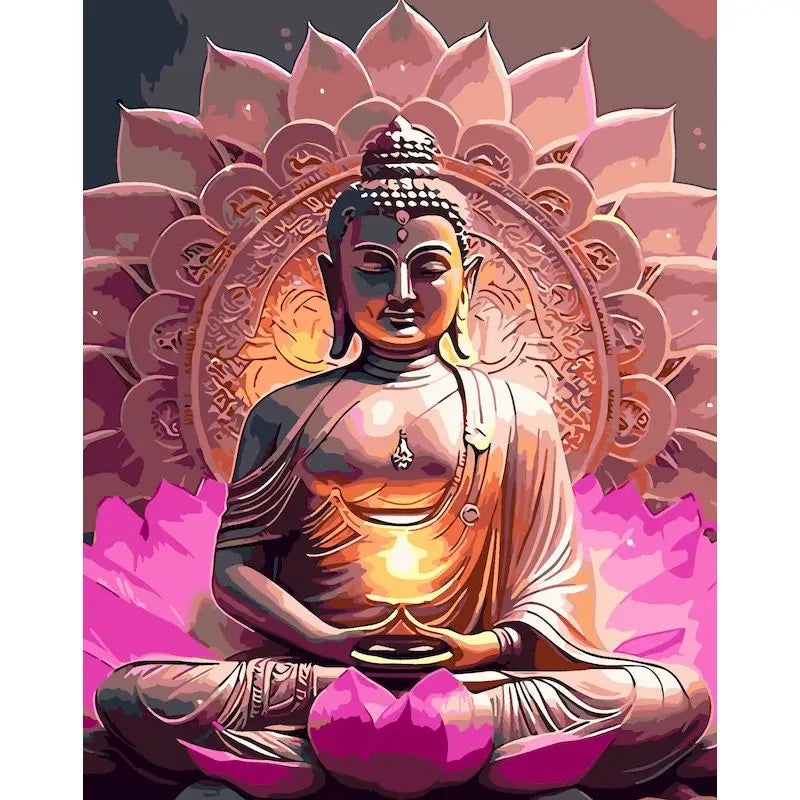 Buddha Paint by Numbers Kit Adults 60x75cm Canvas Wall Art Paint by Numbers Kit Peaceful Pleasures Health and Wellness 111 20x30cm Unframed