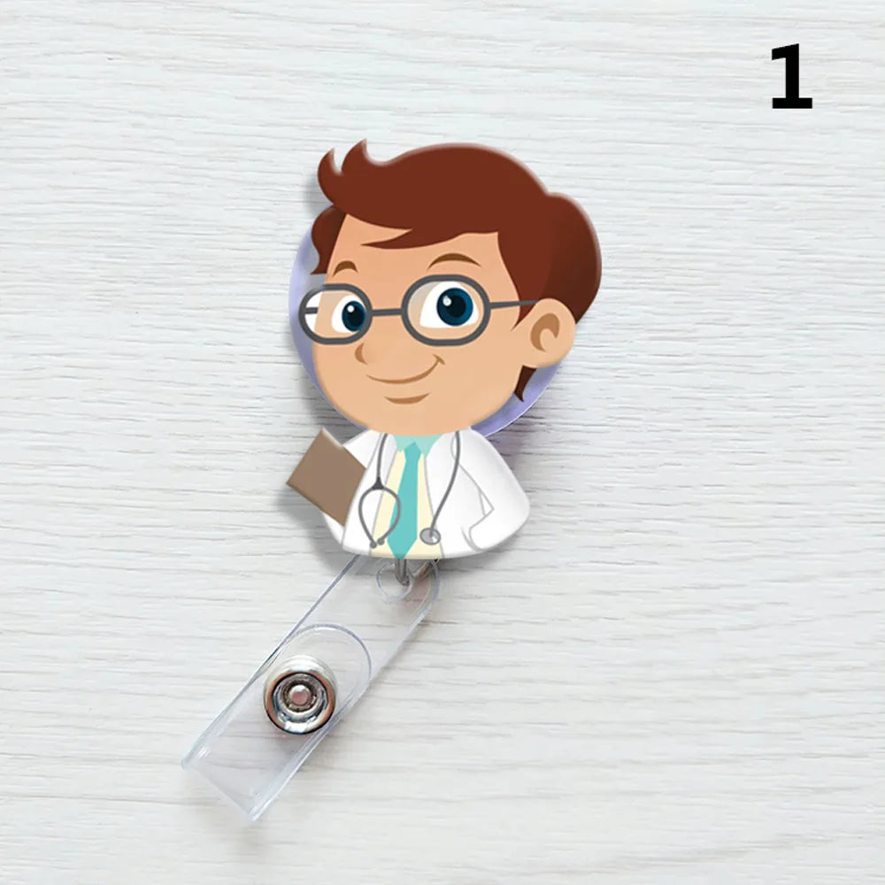 Nurse Exhibiton ID Name Card Badge Reel Doctor Clips Office Supplies Card Holder Clip Badge Holder Clip Name Card Holder Peaceful Pleasures Health and Wellness 1