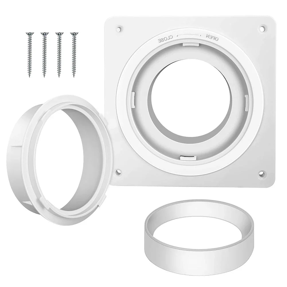 4-Inch Dryer Vent Connector Kit – Twist-Lock Wall Plate