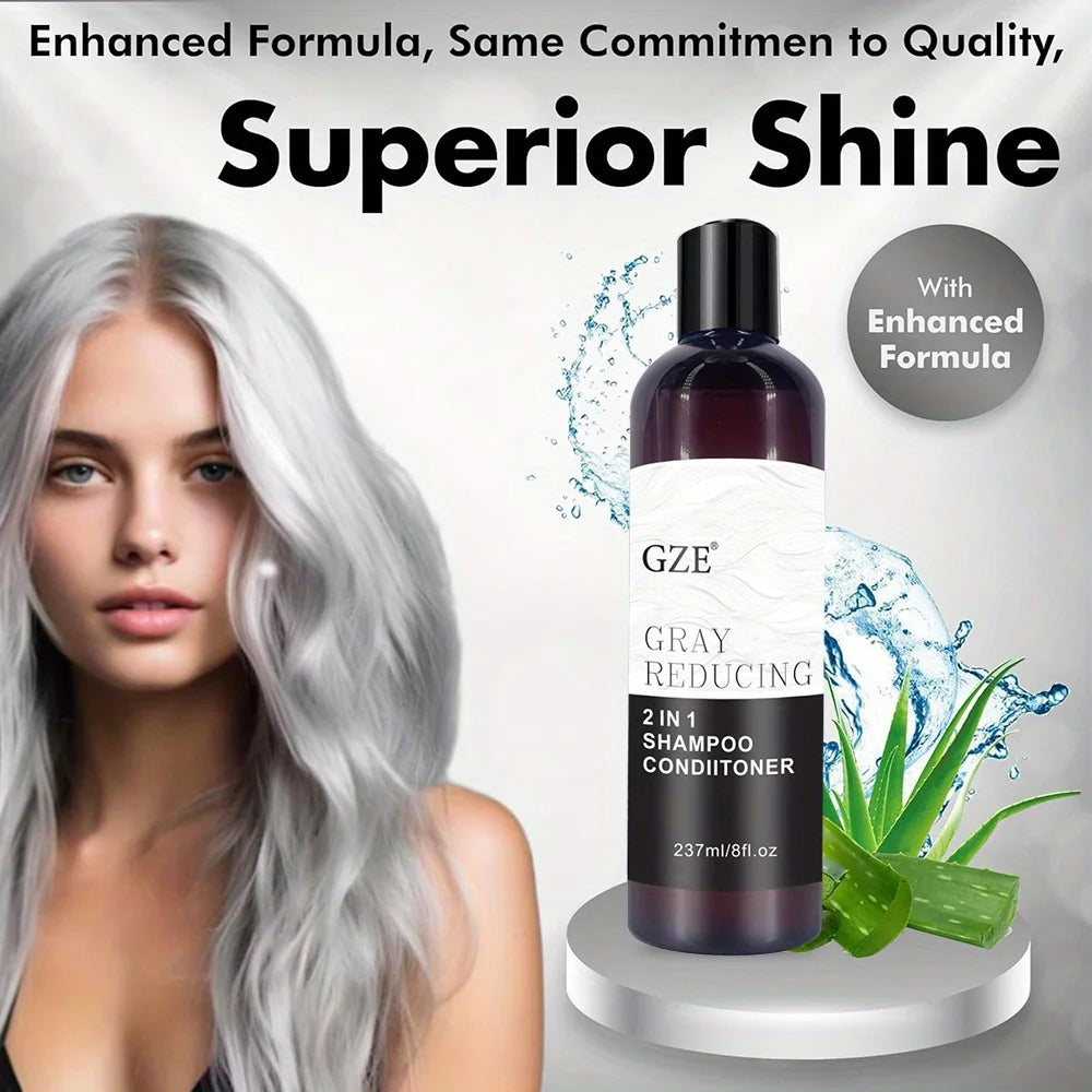 GZE Grey Reducing 2-in-1 Shampoo & Conditioner – 237ml