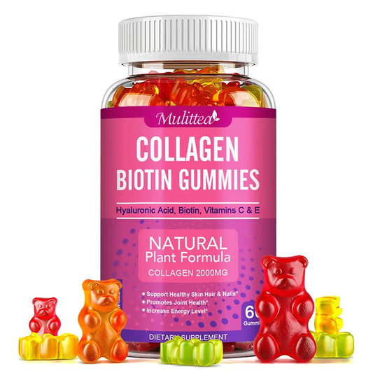 Collagen Gummies with Biotin, Vitamin C & E – Hair, Skin, Nails & Joints | 60 Count Peaceful Pleasures Health and Wellness 60pcs United States