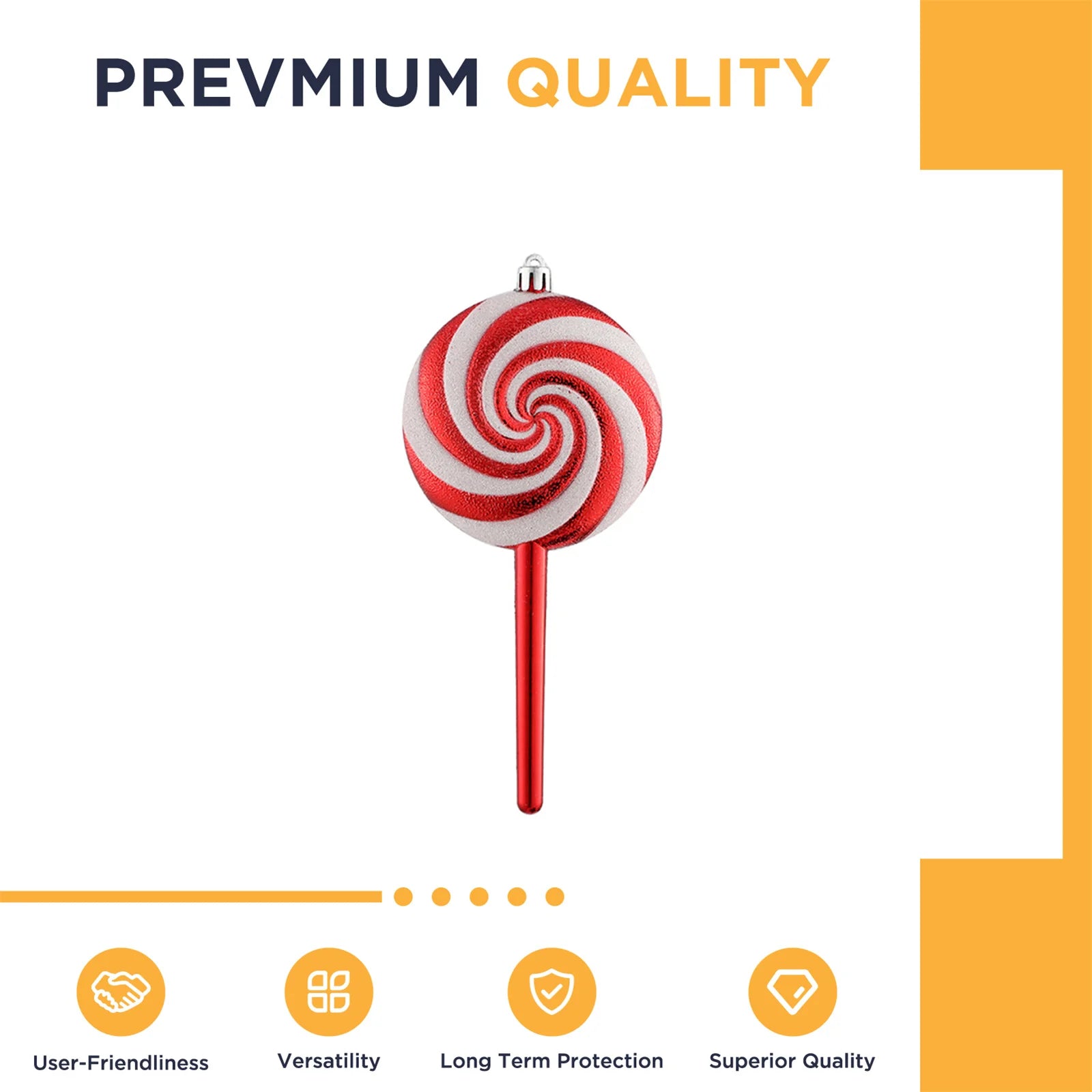 Christmas PVC Candy Pendant Decor Red And White Painted Lollipop Ornament For Holiday Tree Party New Year Decoration Peaceful Pleasures Health and Wellness