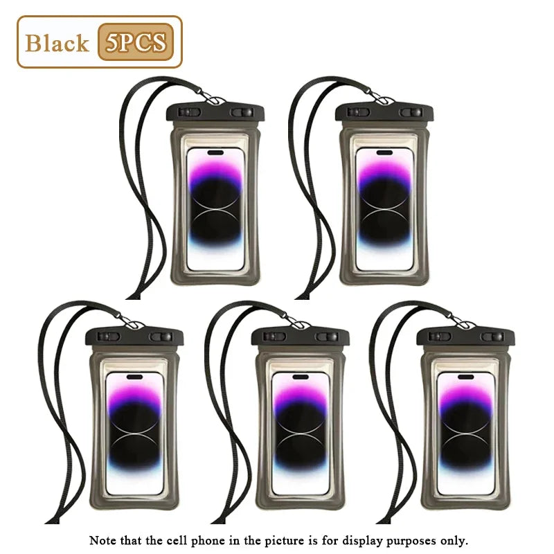 Waterproof Phone Pouch – Air Cushion Float & Touch Screen | 1–20 Pack