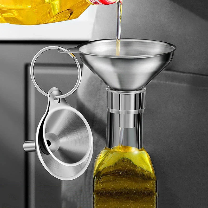 Stainless Steel Kitchen Funnels Set 3/5 Pcs – Food Grade Metal