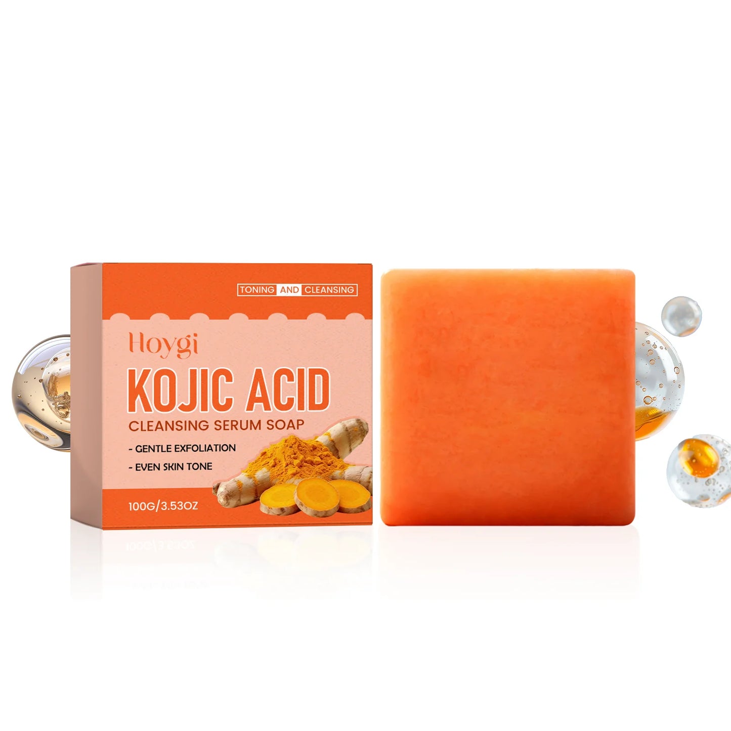Cactus / Kojic Acid Cleansing Serum Soap Exfoliating Even Skin Tone Brightening Soap Removes Dirt Oil Smooth Hydrated Body Care Peaceful Pleasures Health and Wellness Kojic Acid