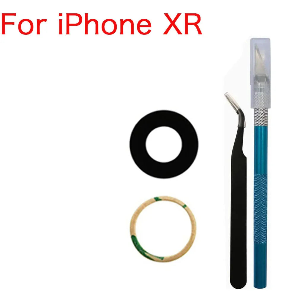 iPhone Camera Lens Glass Replacement Kit + Tool + 3M Adhesive