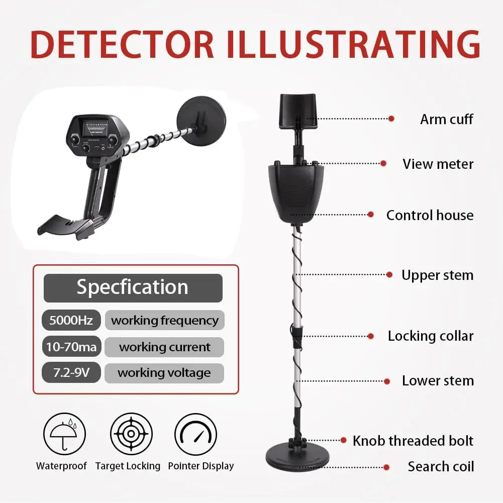 MD4030 High Accuracy Professional Under Ground Metal MD-4030 Gold Detectors Treasures Detect Hunters Circuit Metales Peaceful Pleasures Health and Wellness