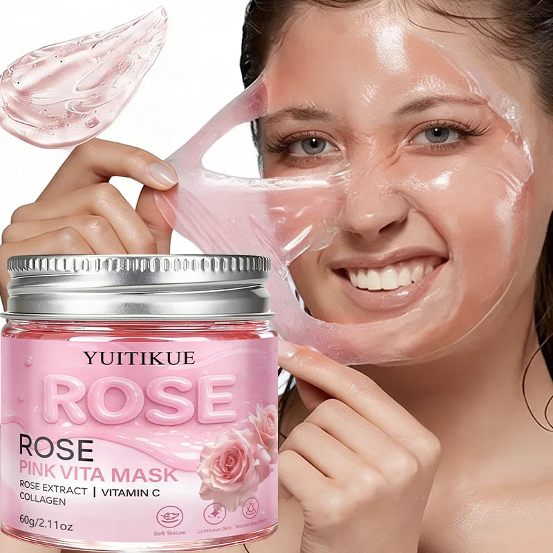 YUITIKUE Rose Pink Vita Peel Mask – Hydrate, Brighten & Firm Peel Off Face Mask Peaceful Pleasures Health and Wellness Default Title