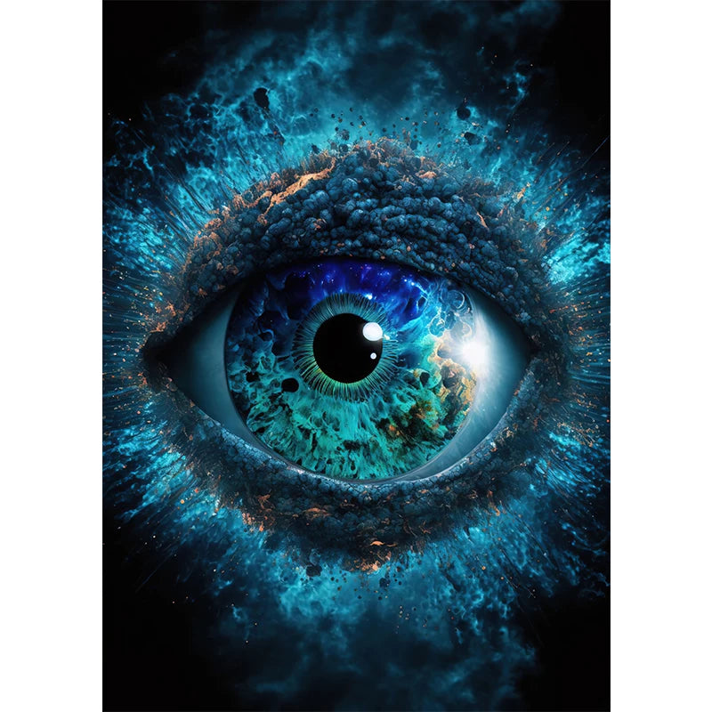 Abstract Eye Canvas Wall Art HD Print – Home & Office Decor Canvas Wall Art Peaceful Pleasures Health and Wellness SKU-1 50X70cm no frame